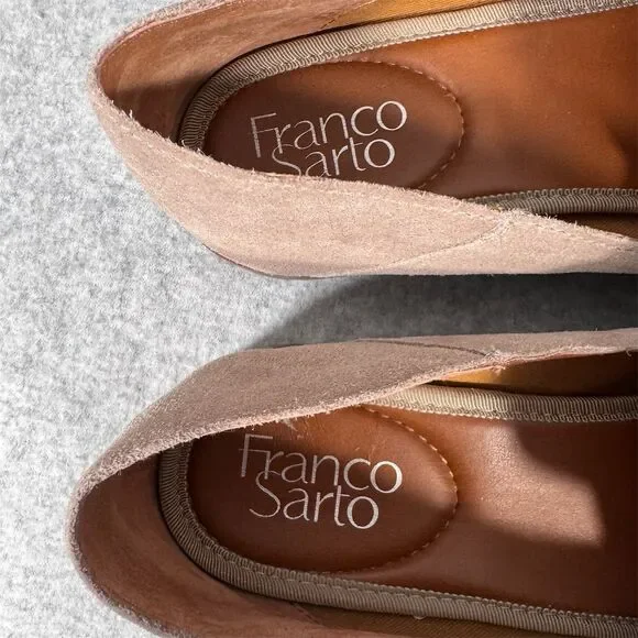 Franco Sarto Women's Beige Suede Loafers Size 9M Casual Shoes - Picture 7 of 11